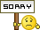 Schild Sorry :ssorry: